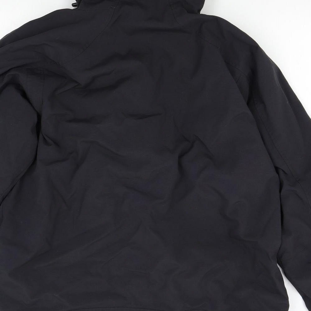 Fy 53 Mens Black   Overcoat Coat Size XL