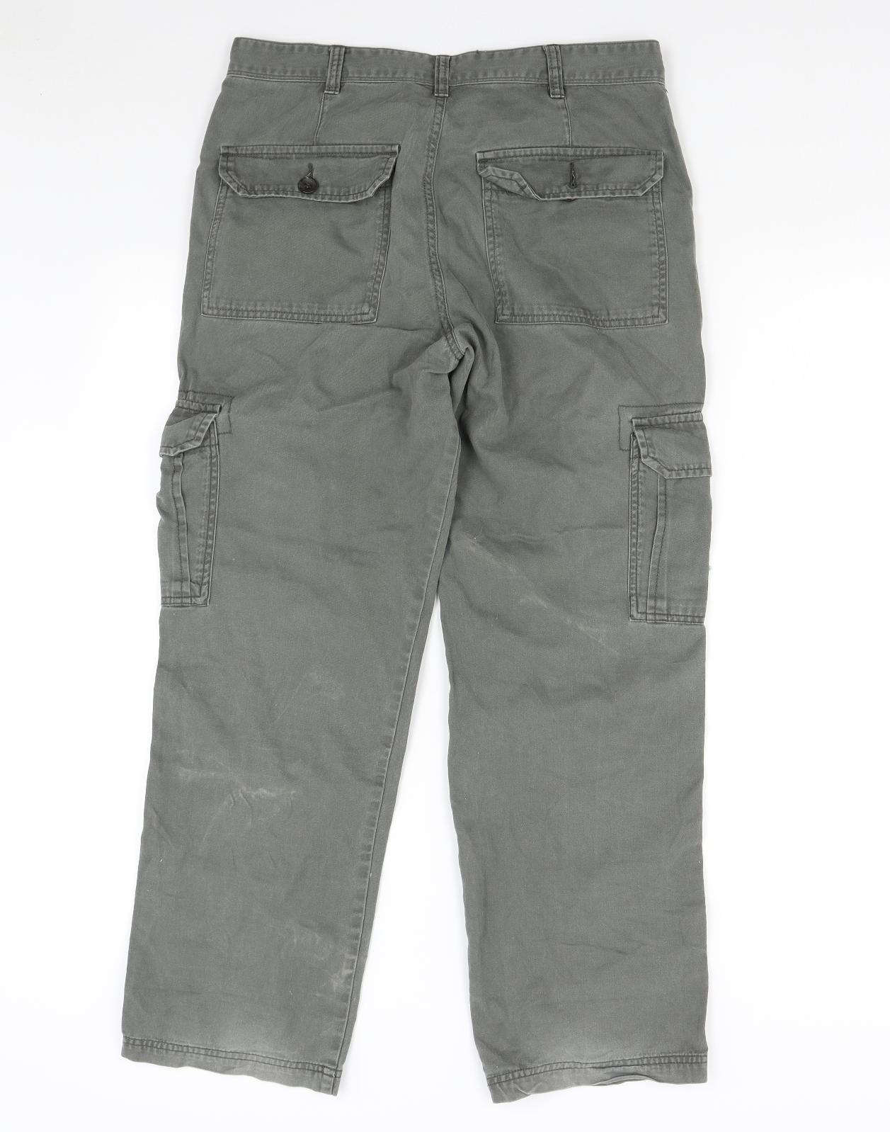 Matalan Mens Green   Cargo Trousers Size 32 L30 in