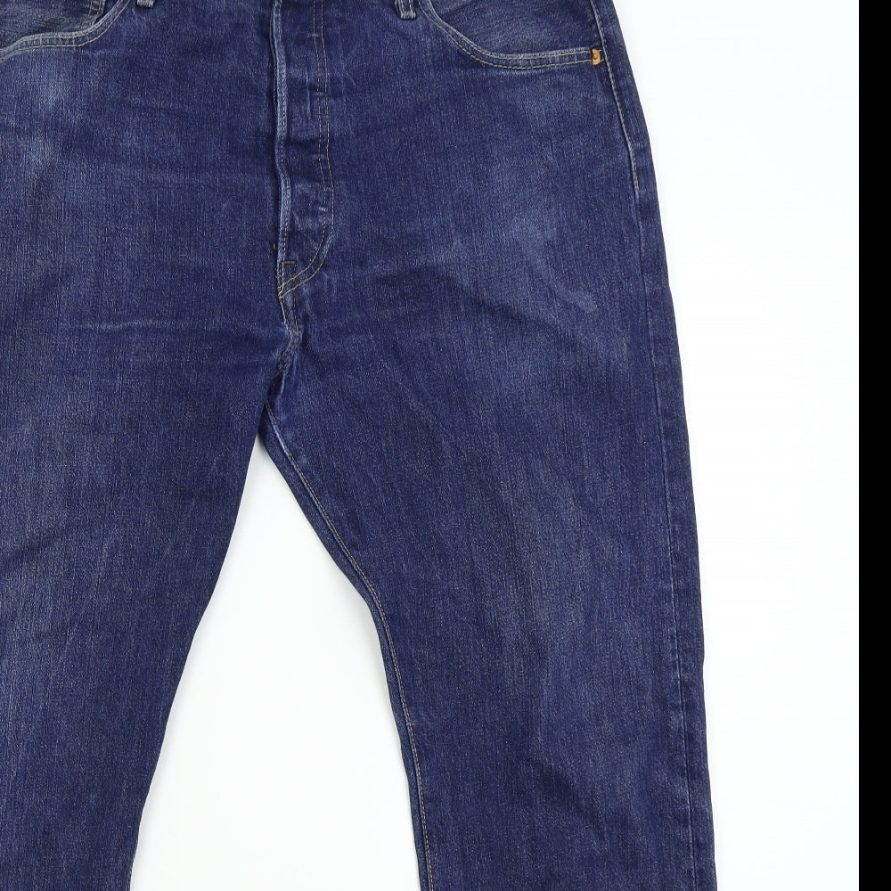 Levi Mens Blue   Straight Jeans Size 36 L30 in - 501