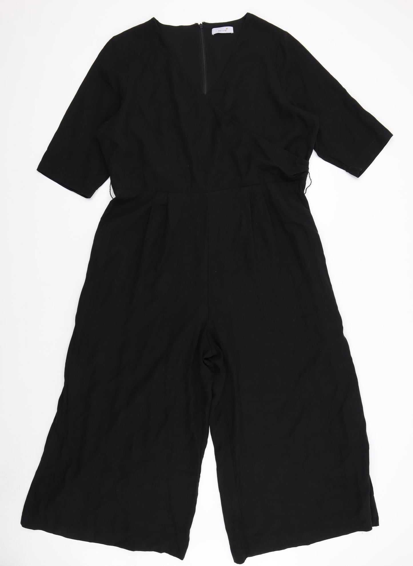 Per Una Womens Black   Jumpsuit One-Piece Size 18