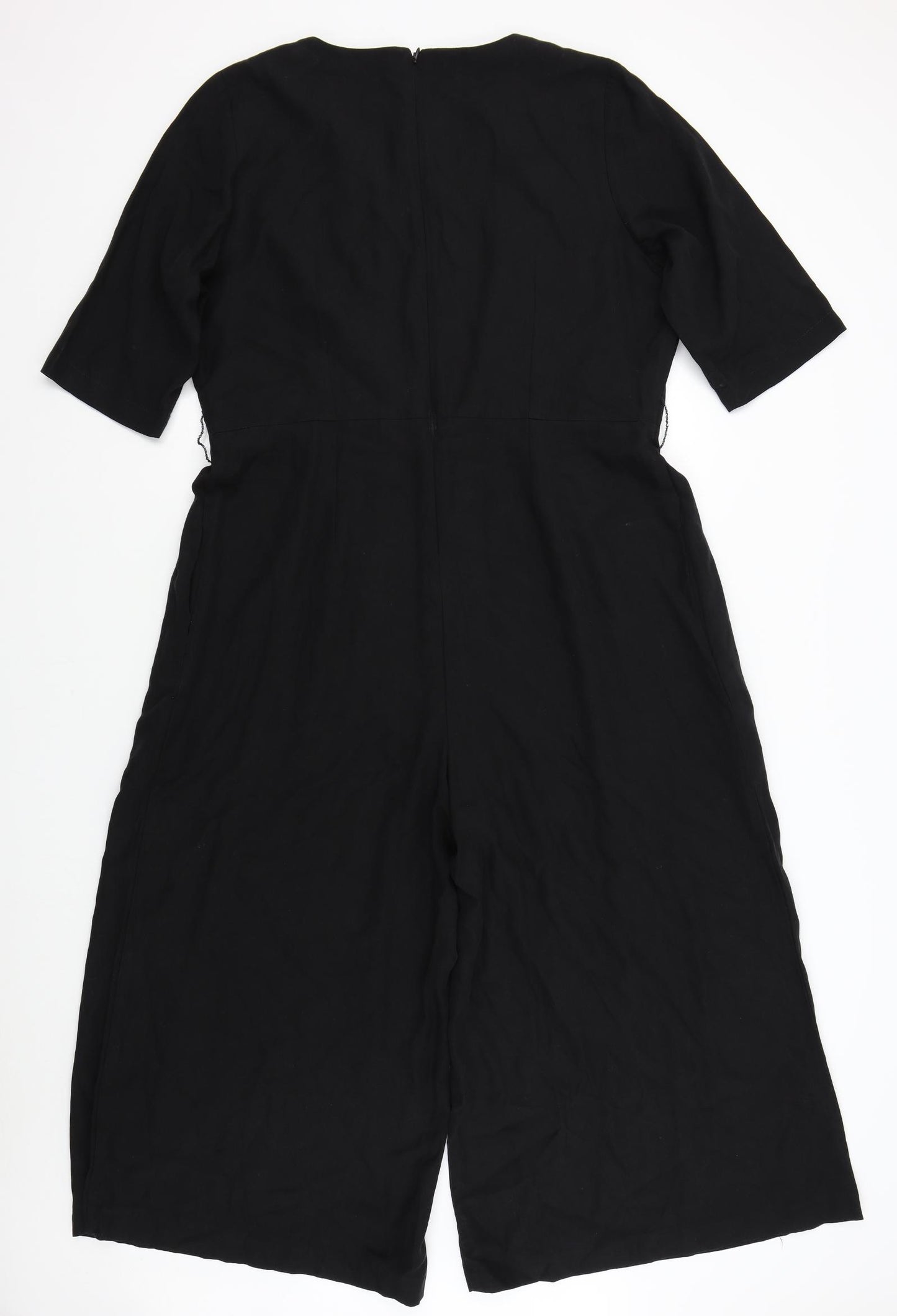 Per Una Womens Black   Jumpsuit One-Piece Size 18
