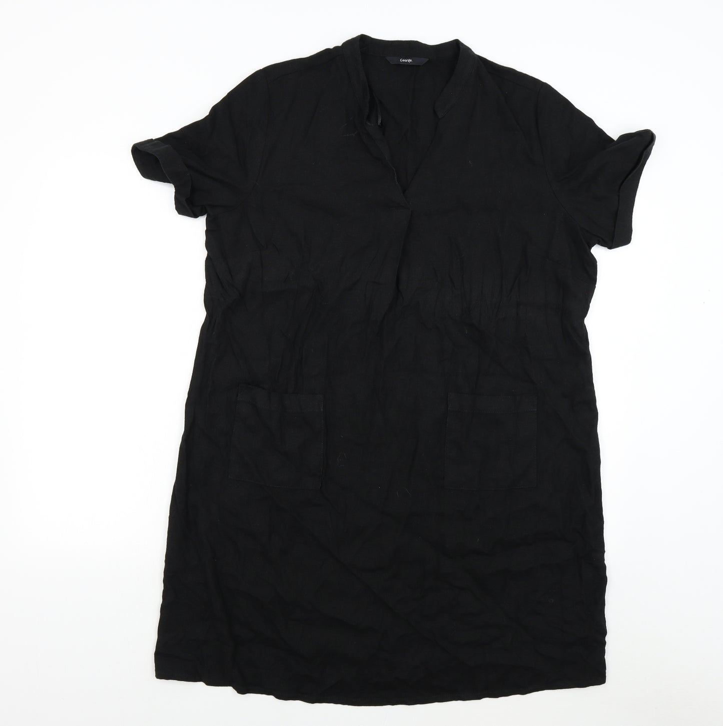 George Womens Black   Shirt Dress  Size 18