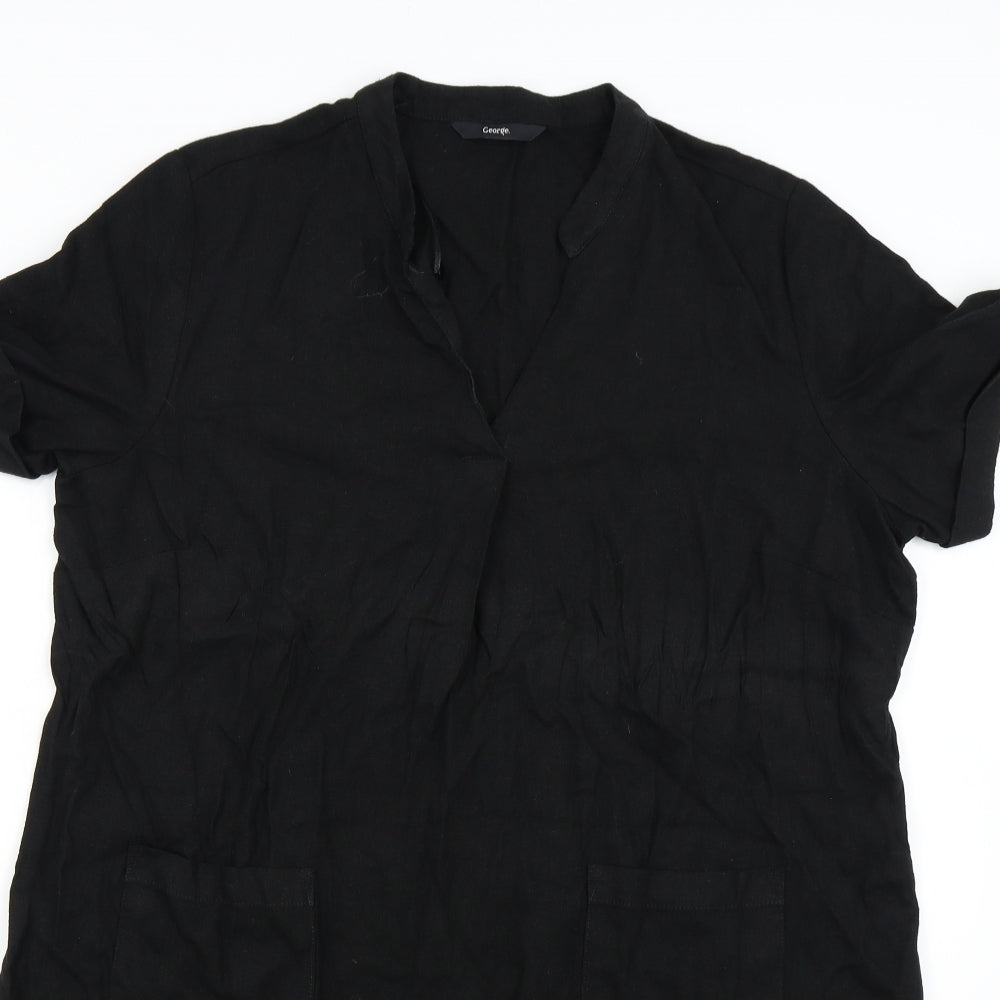 George Womens Black   Shirt Dress  Size 18