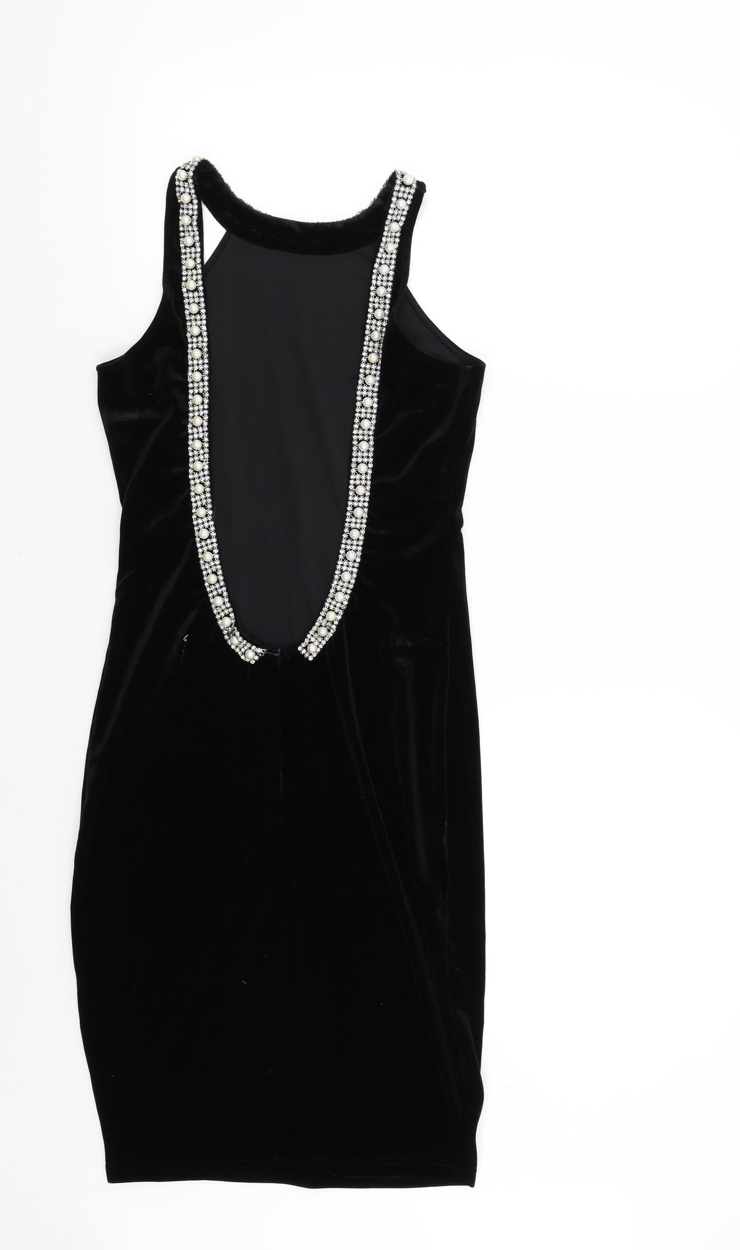 Alice Womens Black  Velvet Bodycon  Size S