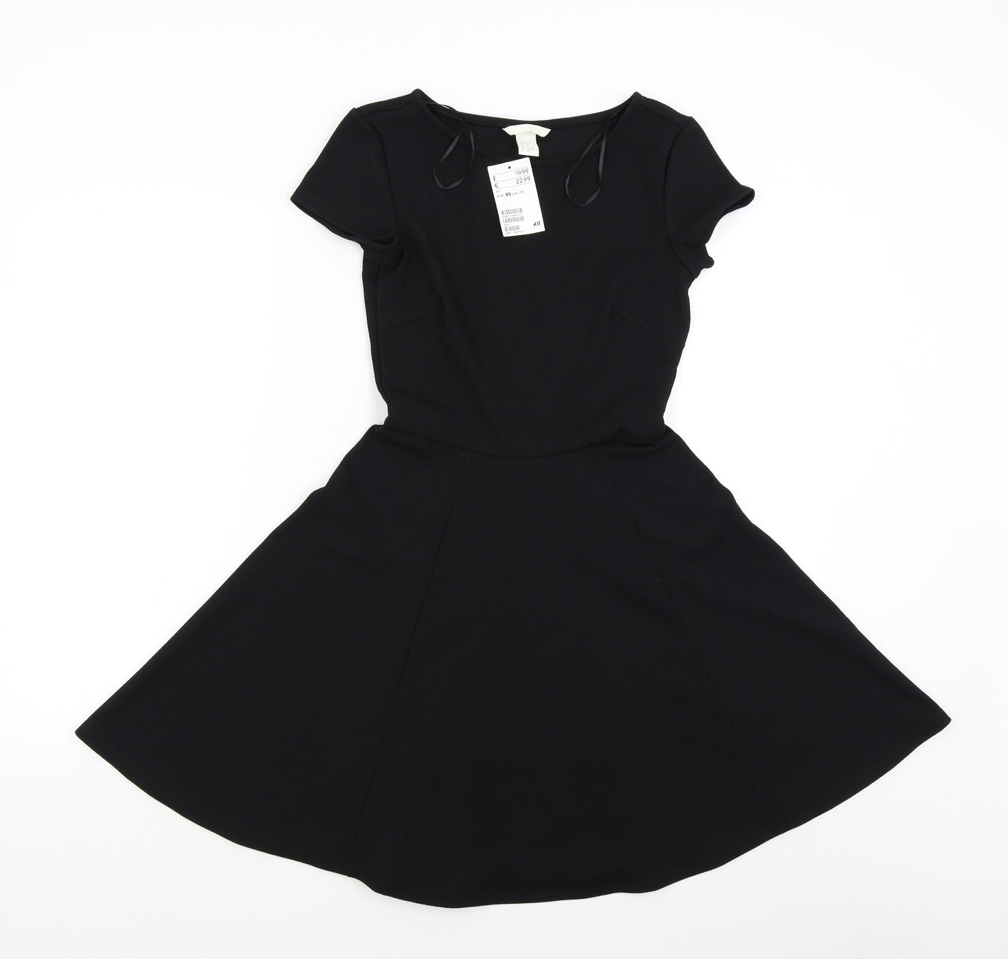 H&M Womens Black   Fit & Flare  Size XS