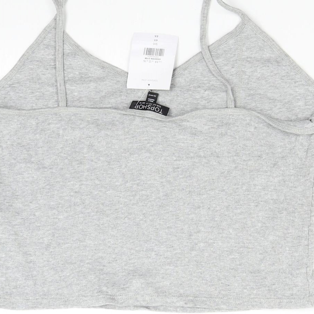 Topshop Womens Grey   Camisole Tank Size 16