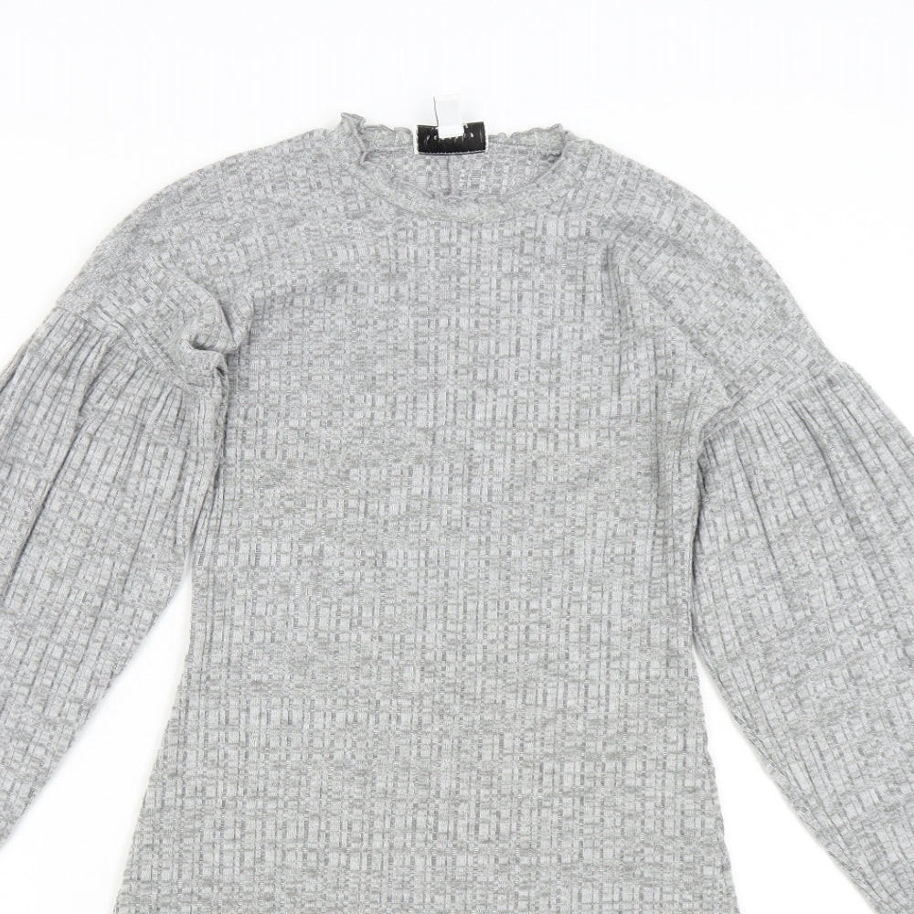 Topshop Womens Grey   Jumper Dress  Size 10