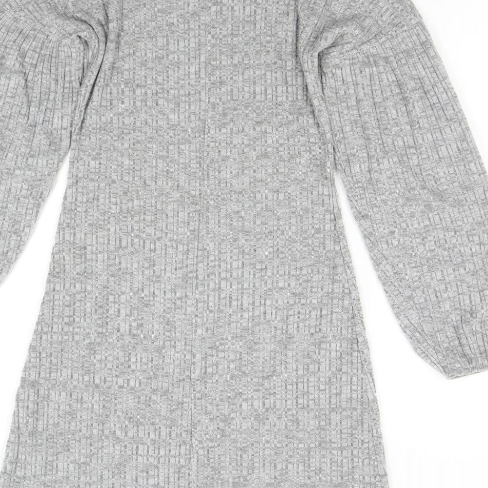 Topshop Womens Grey   Jumper Dress  Size 10