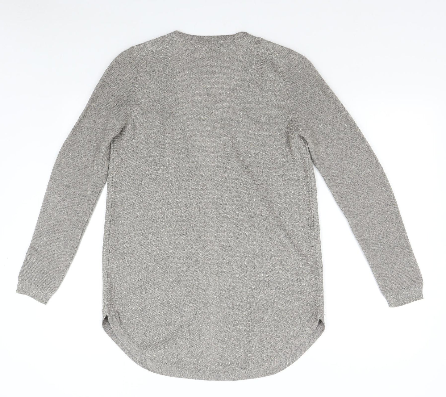 Massimo Dutti Womens Grey  Knit Cardigan Jumper Size M