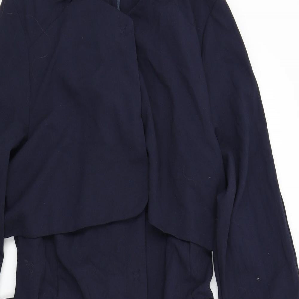 H&M Womens Blue   Overcoat Coat Size 10
