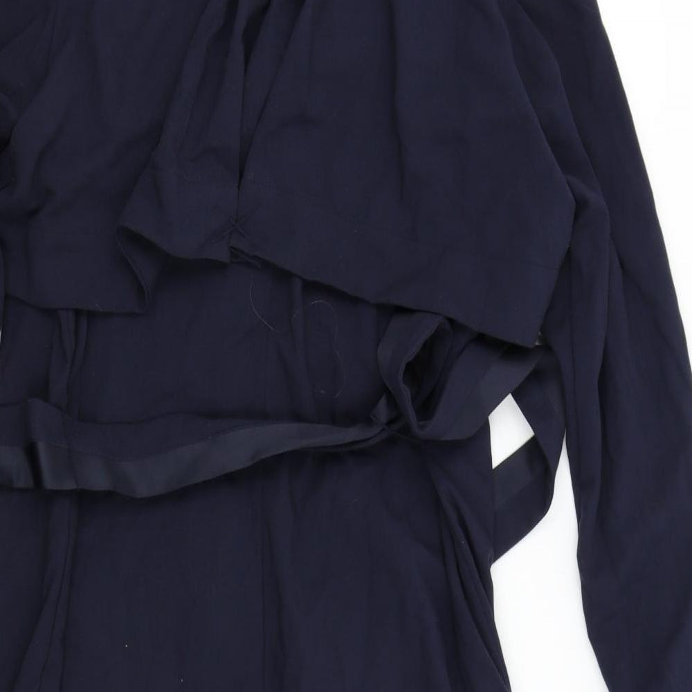 H&M Womens Blue   Overcoat Coat Size 10