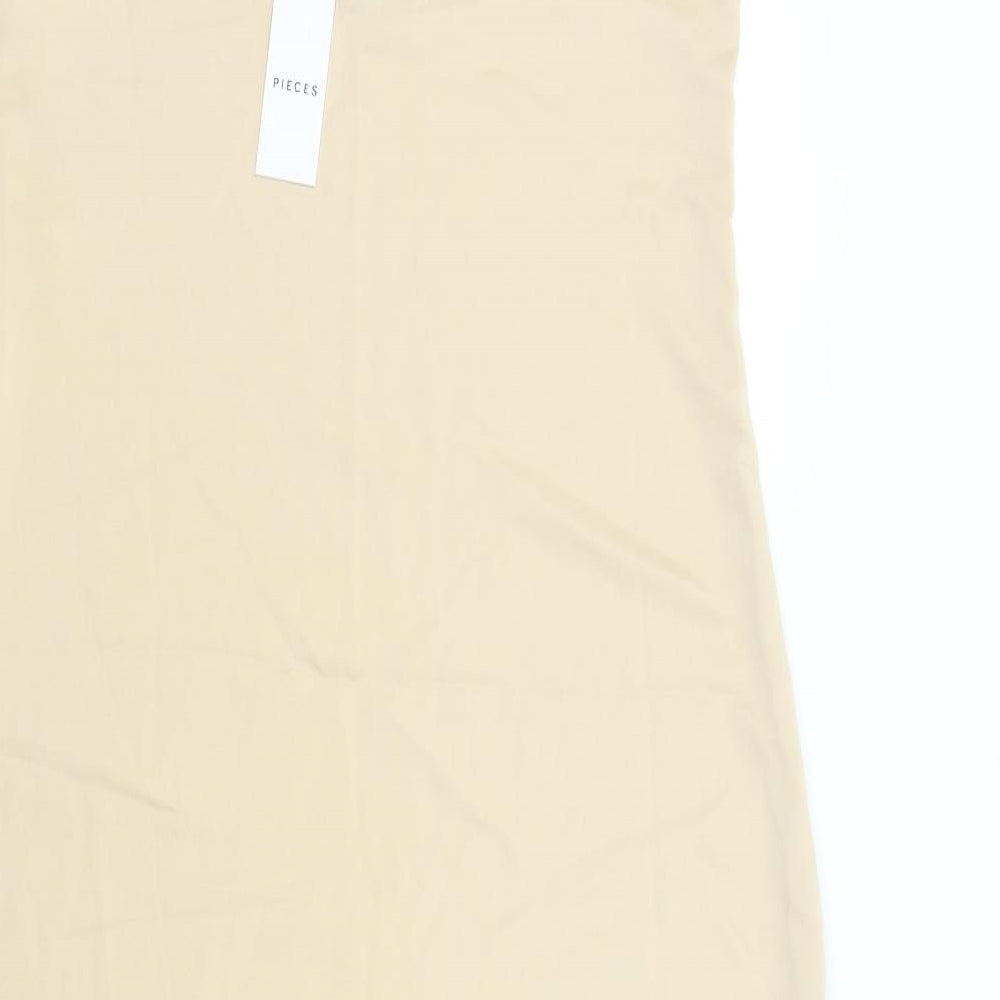 Pieces Womens Beige   Slip Dress  Size L