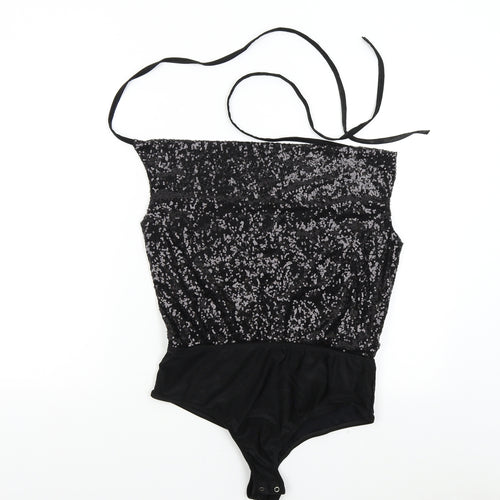 Missguided Womens Black   Bodysuit One-Piece Size 12