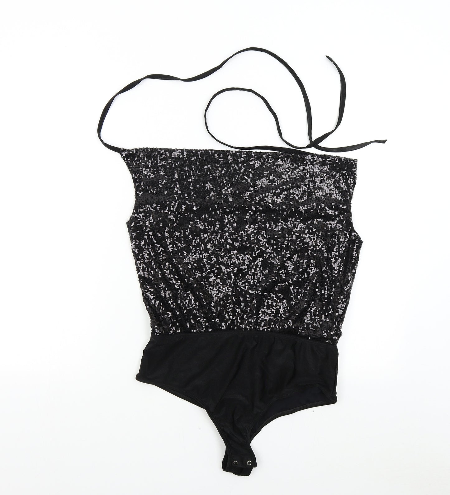 Missguided Womens Black   Bodysuit One-Piece Size 12