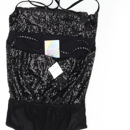 Missguided Womens Black   Bodysuit One-Piece Size 12