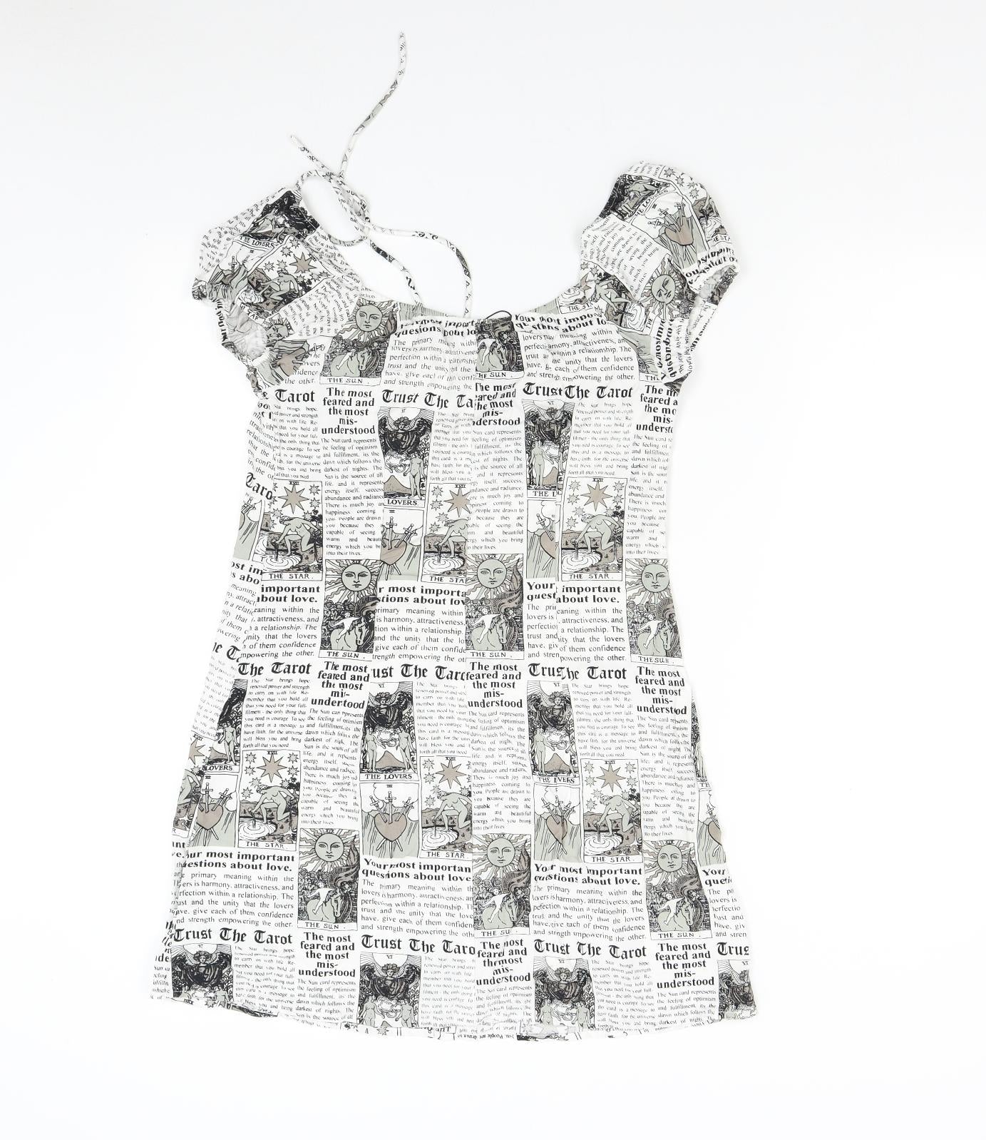 Motel Womens White   Slip Dress  Size S  - Tarot Cards
