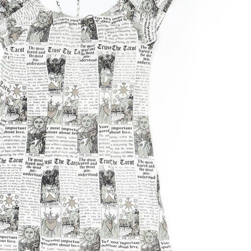 Motel Womens White   Slip Dress  Size S  - Tarot Cards