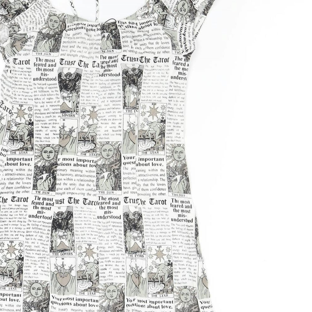 Motel Womens White   Slip Dress  Size S  - Tarot Cards
