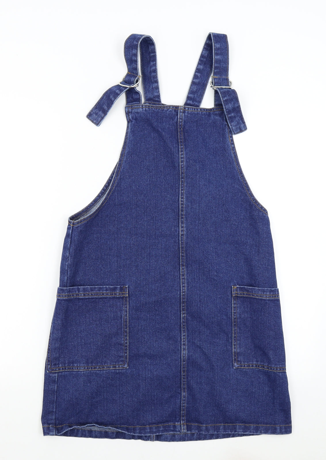 Primark Womens Blue  Denim Pinafore/Dungaree Dress  Size 12