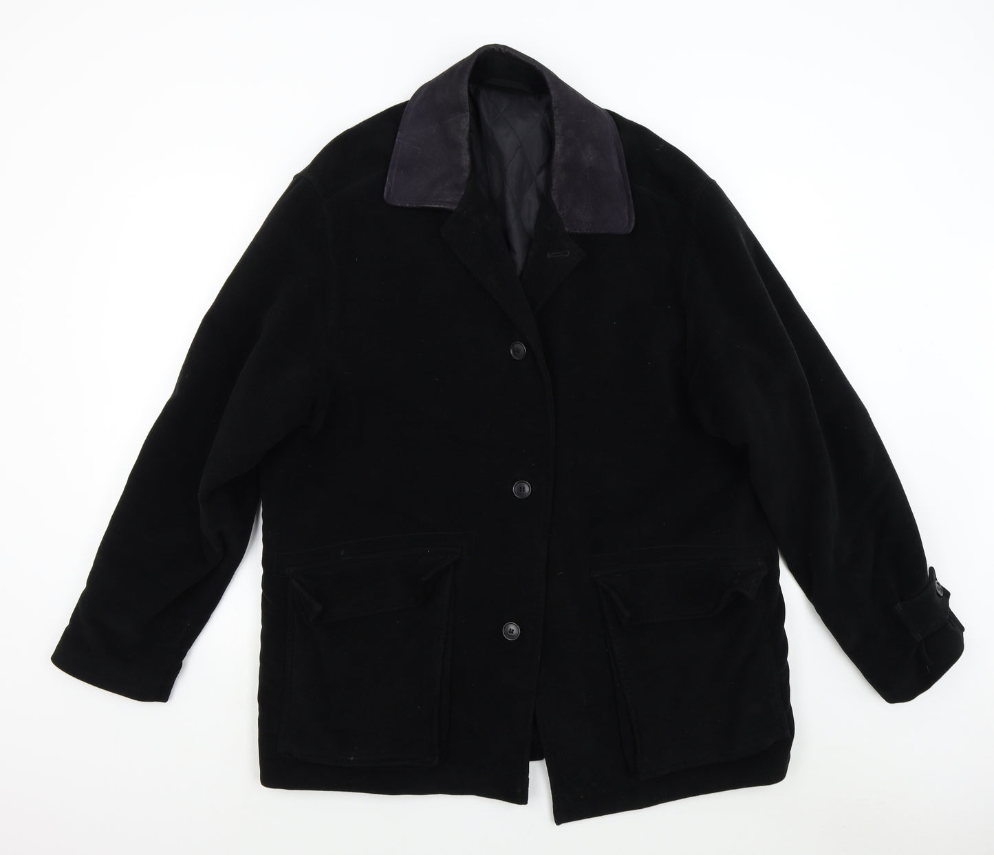 M&S Mens Black   Overcoat Coat Size M
