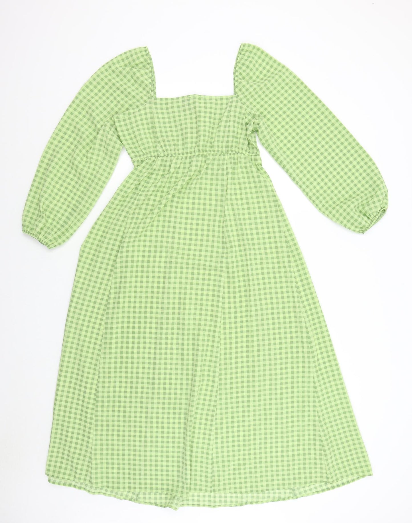 ASOS Womens Green Check  Maxi  Size 8