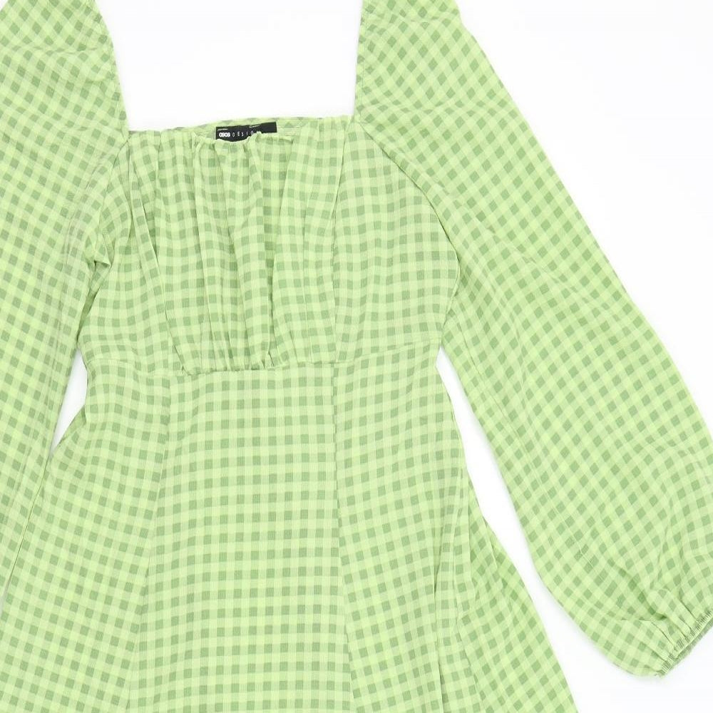 ASOS Womens Green Check  Maxi  Size 8