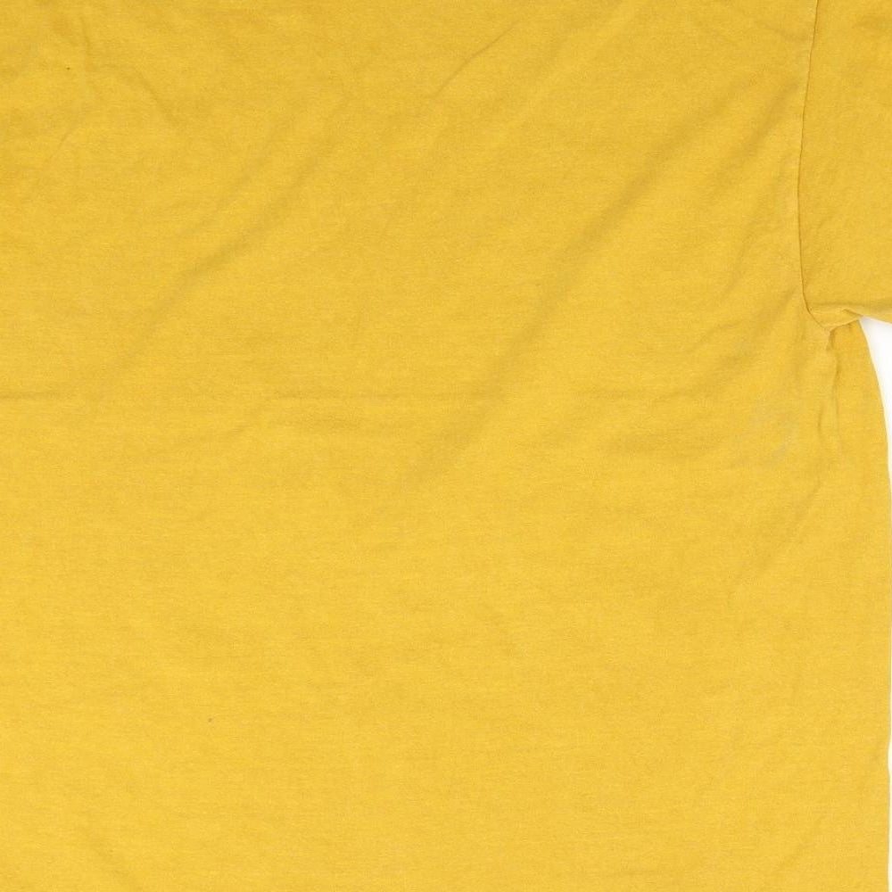 Peanuts Womens Yellow   Basic T-Shirt Size M  - Snoopy