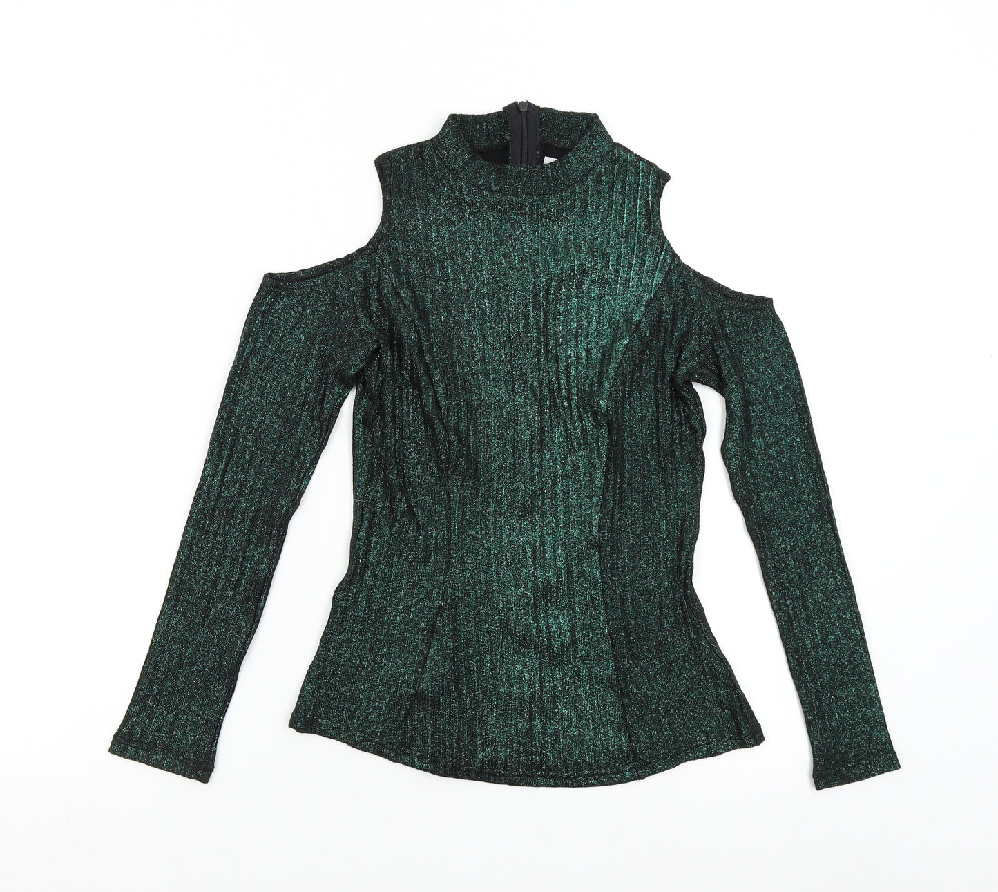 Jovonna Womens Green  Knit Pullover Jumper Size 8