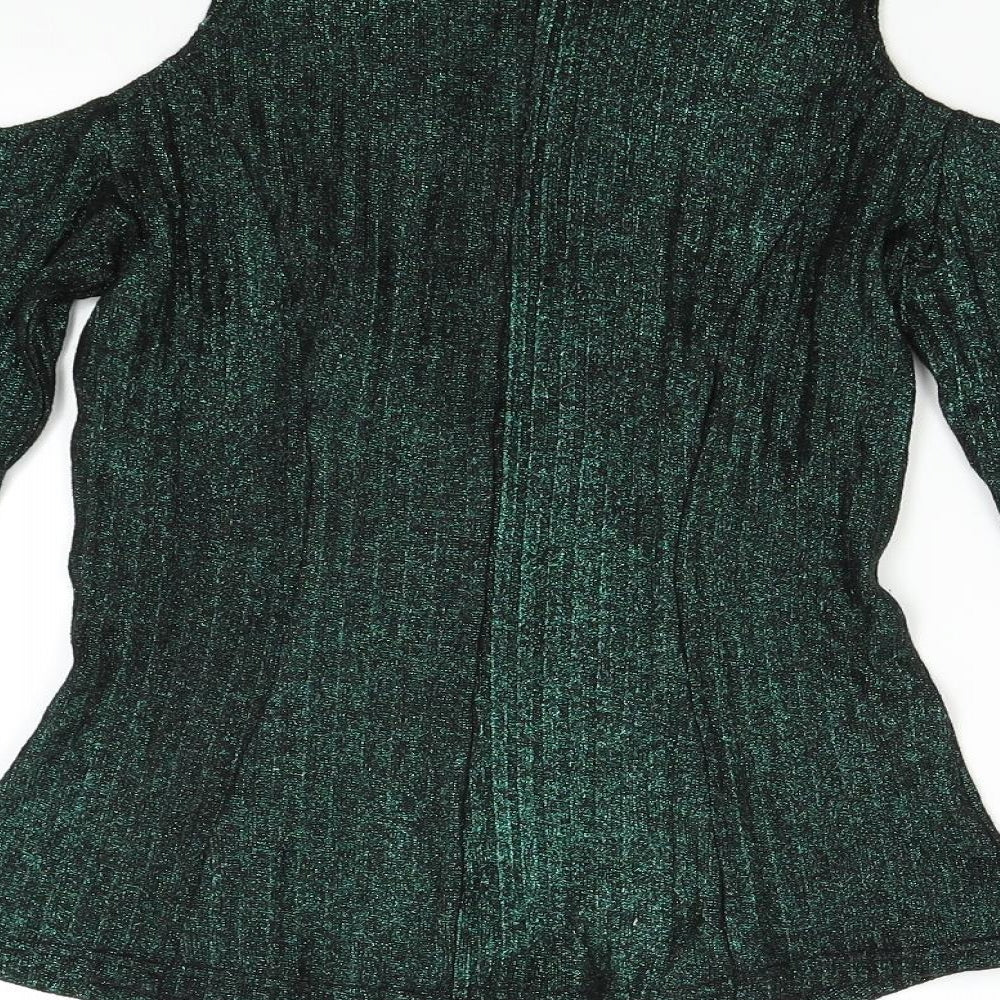 Jovonna Womens Green  Knit Pullover Jumper Size 8