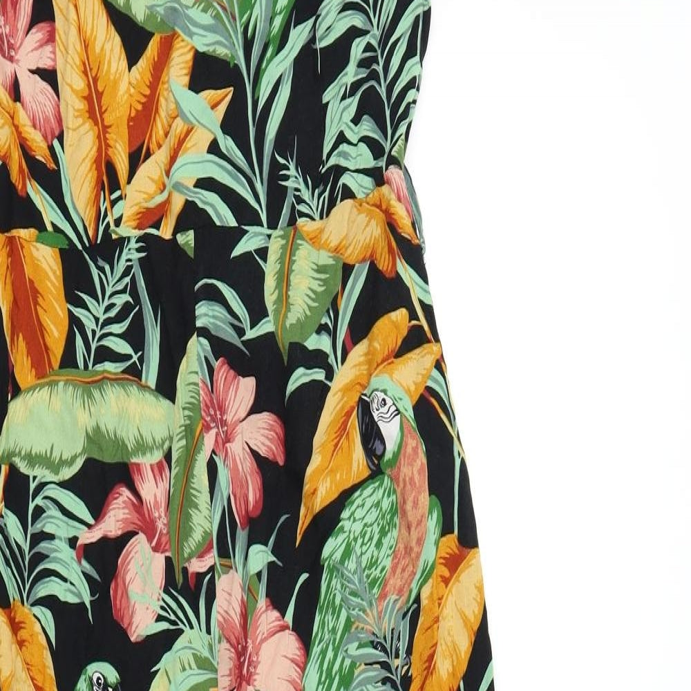 Warehouse Womens Multicoloured Floral  Jumpsuit One-Piece Size 8