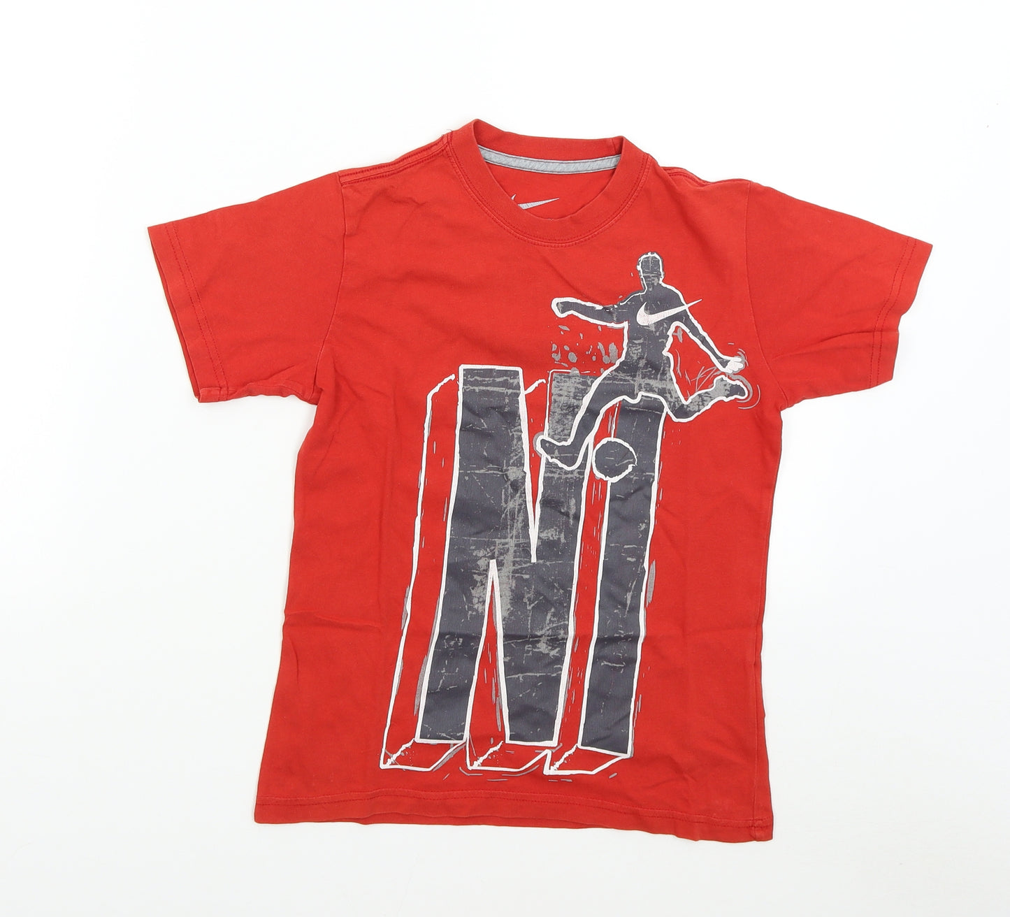 Nike Boys Red   Basic T-Shirt Size 8-9 Years  - Football