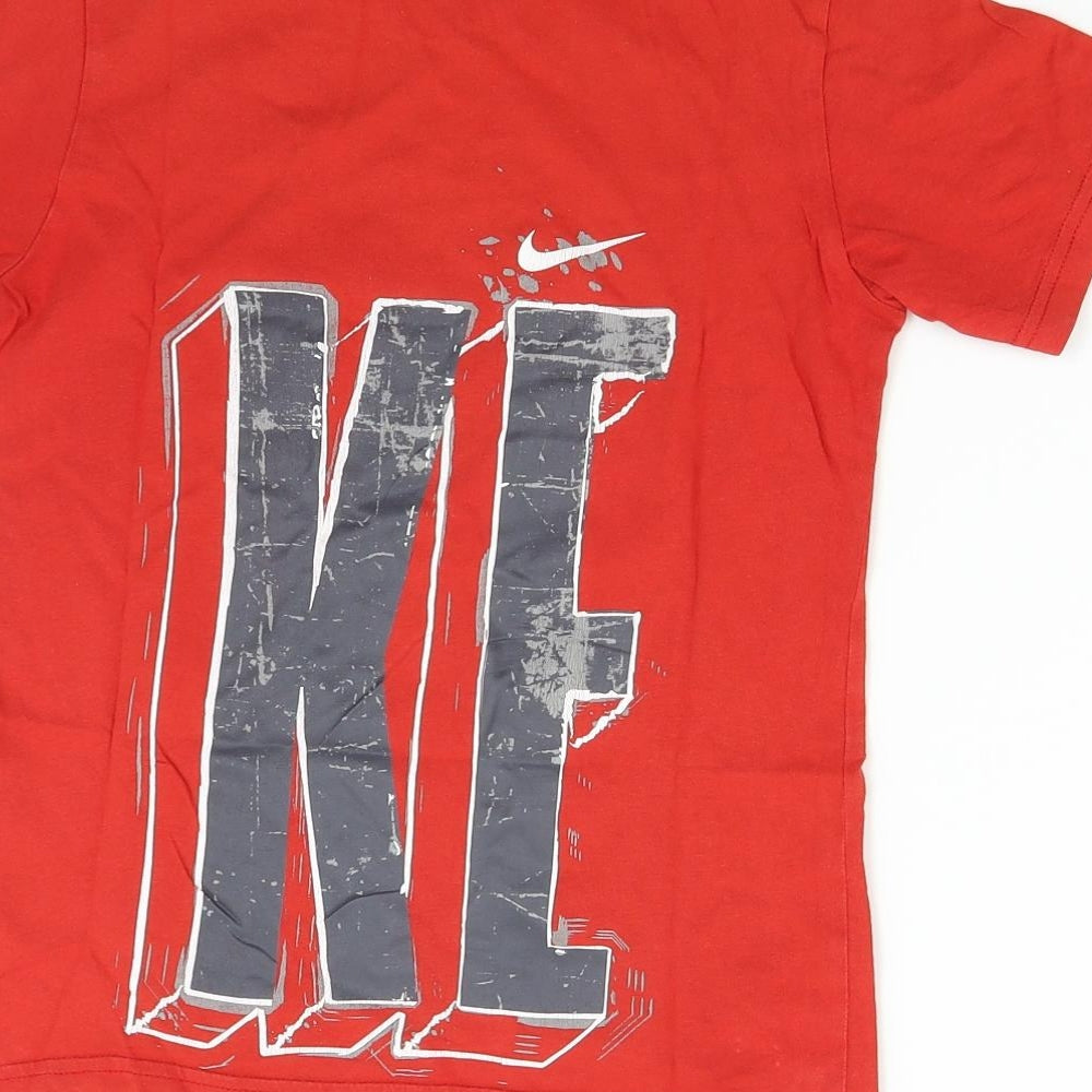 Nike Boys Red   Basic T-Shirt Size 8-9 Years  - Football