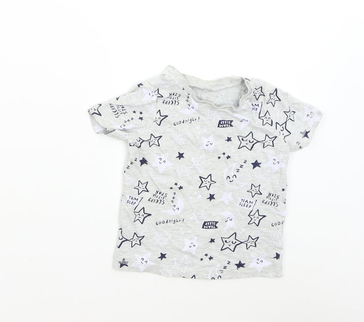 George Boys Grey   Basic T-Shirt Size 2-3 Years  - Stars