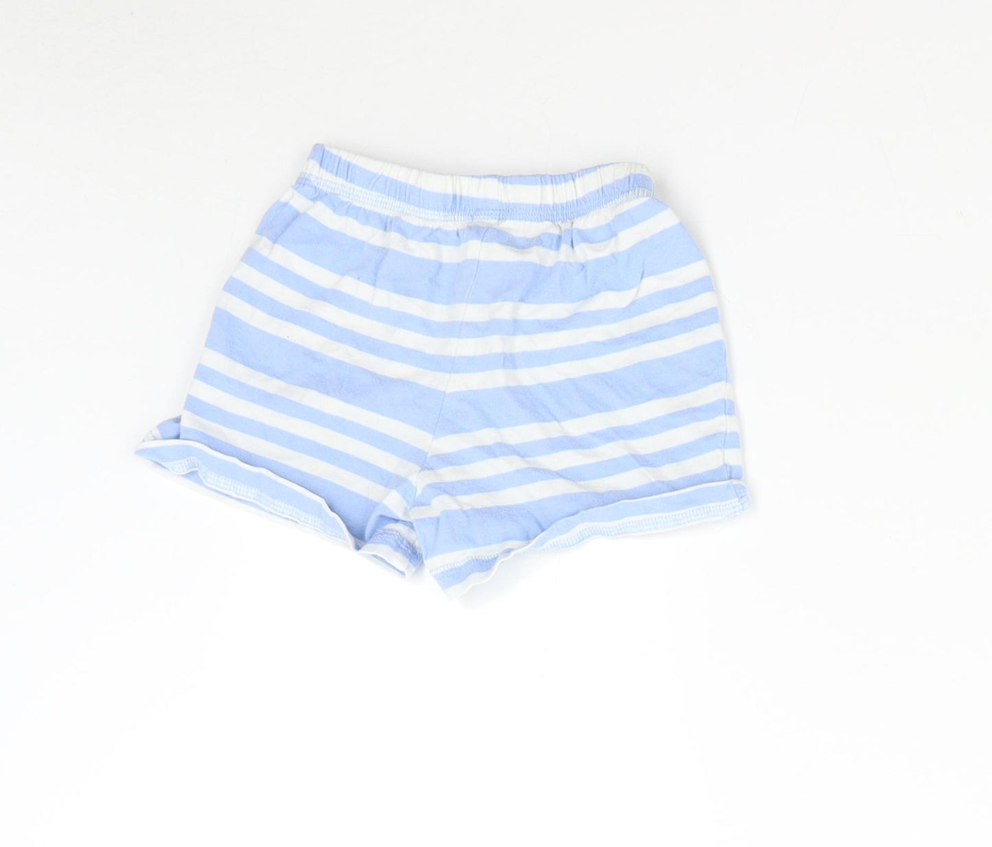 George Boys Blue Striped  Sweat Shorts Size 2-3 Years