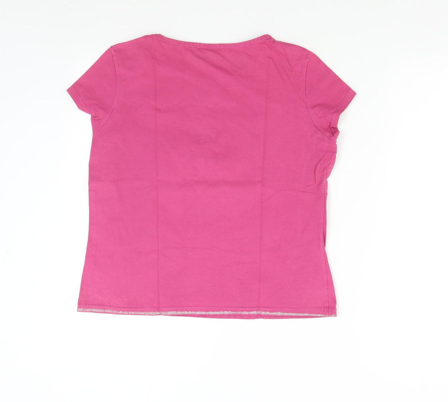 District Womens Pink   Basic T-Shirt Size 16  - Heart