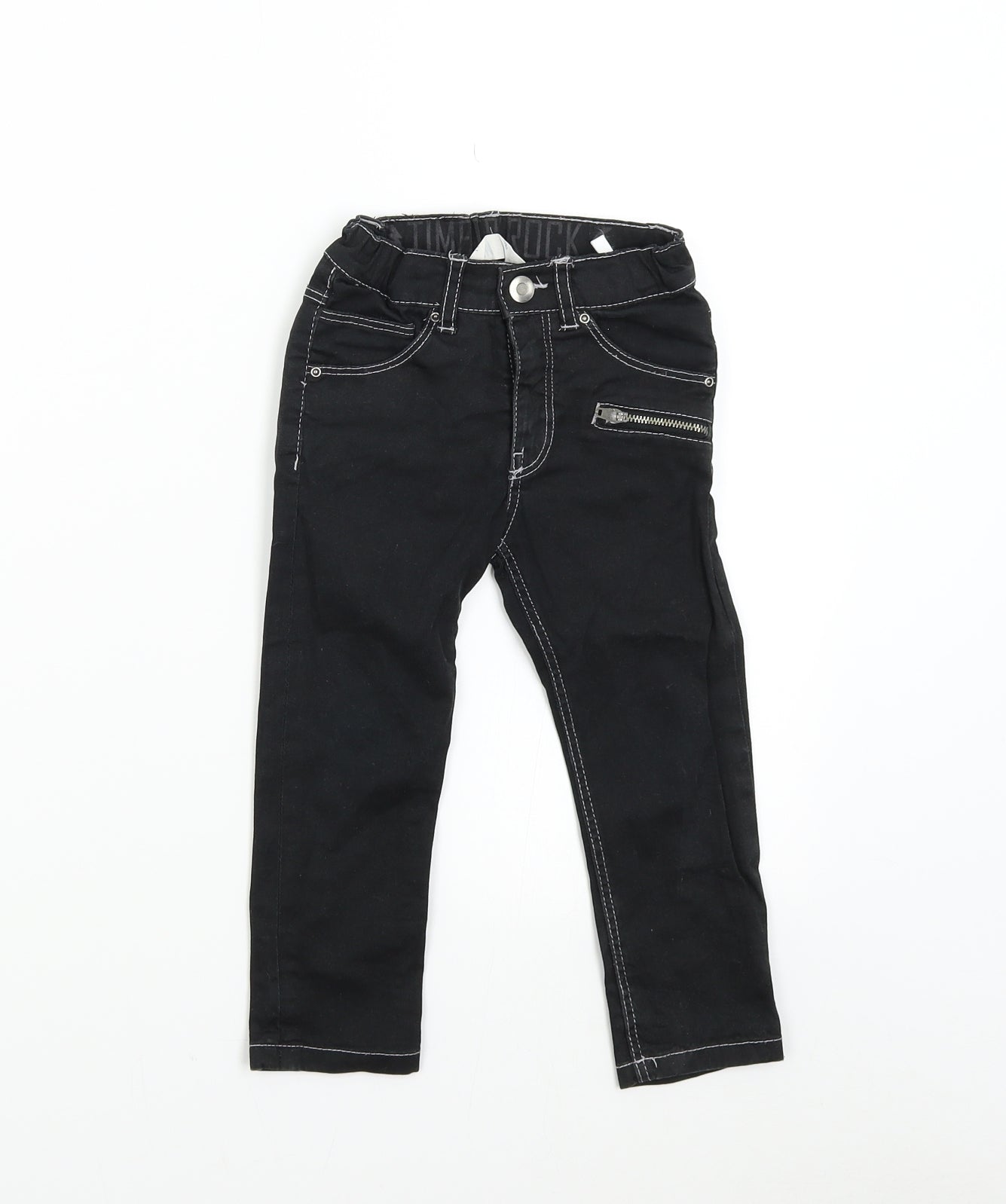H&M Boys Black  Denim Straight Jeans Size 2-3 Years