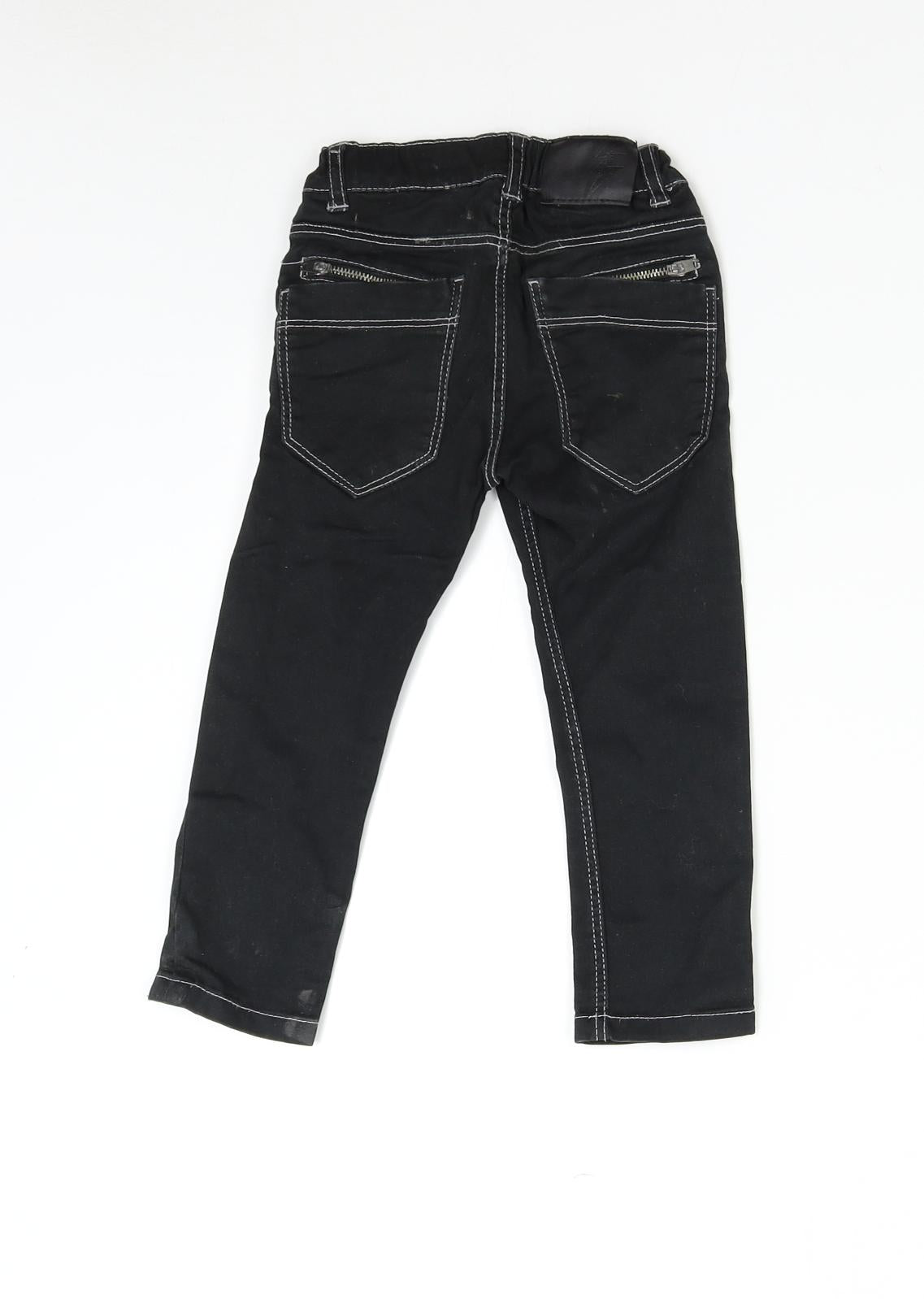 H&M Boys Black  Denim Straight Jeans Size 2-3 Years