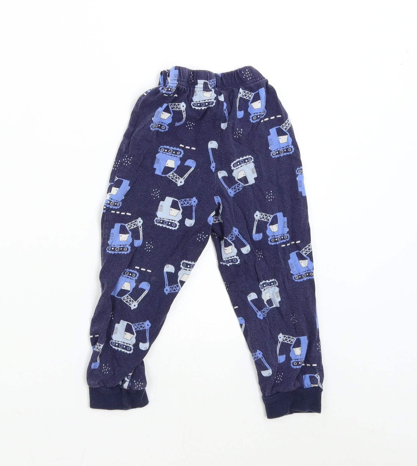 Matalan Boys Blue Solid   Pyjama Pants Size 2-3 Years  - Diggers