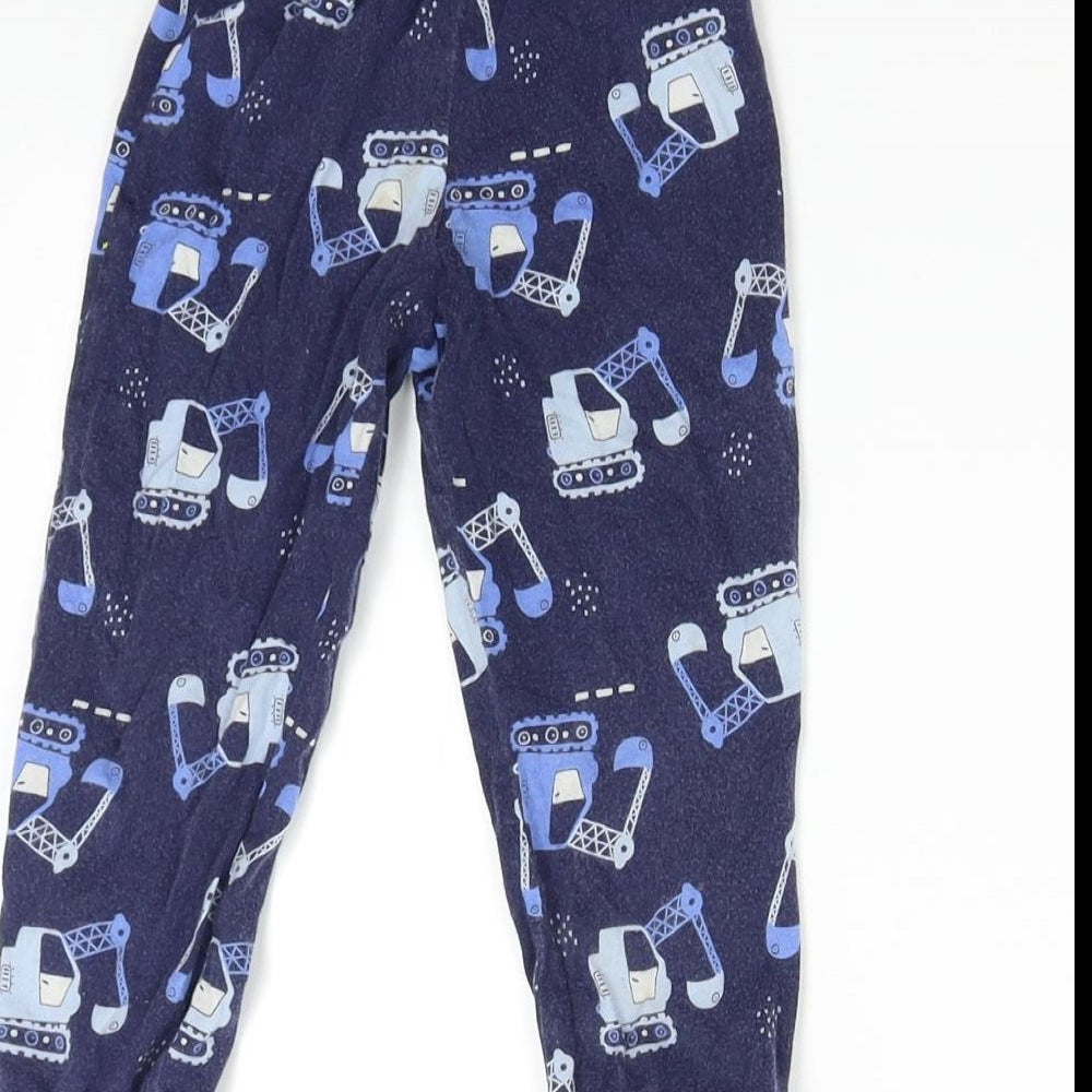 Matalan Boys Blue Solid   Pyjama Pants Size 2-3 Years  - Diggers