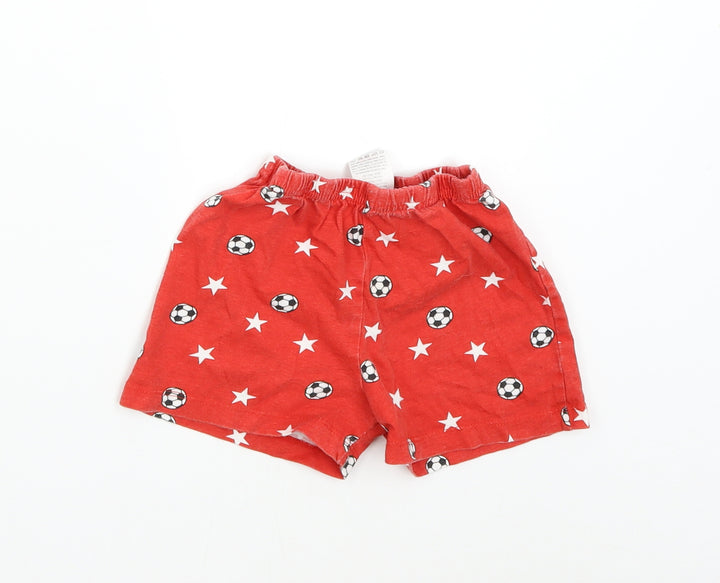 Jeff & Co Boys Red Sweat Shorts Size 2-3 Years - Football