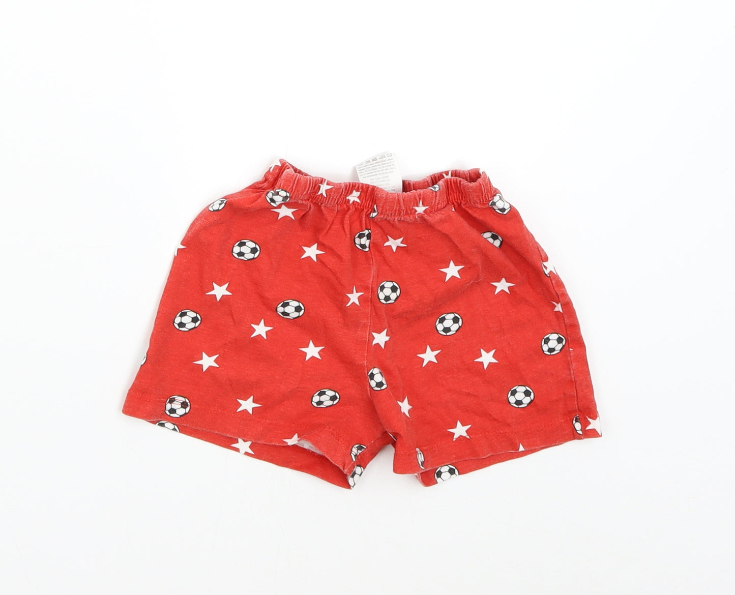 Jeff & Co Boys Red   Sweat Shorts Size 2-3 Years - Football