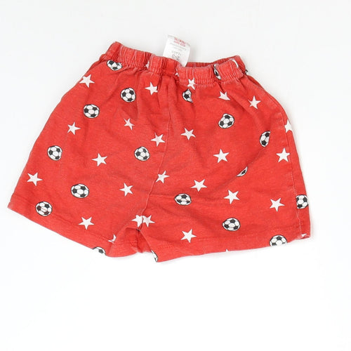 Jeff & Co Boys Red   Sweat Shorts Size 2-3 Years - Football