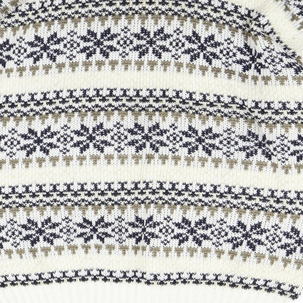 Preworn Mens Multicoloured Geometric Knit Pullover Jumper Size L