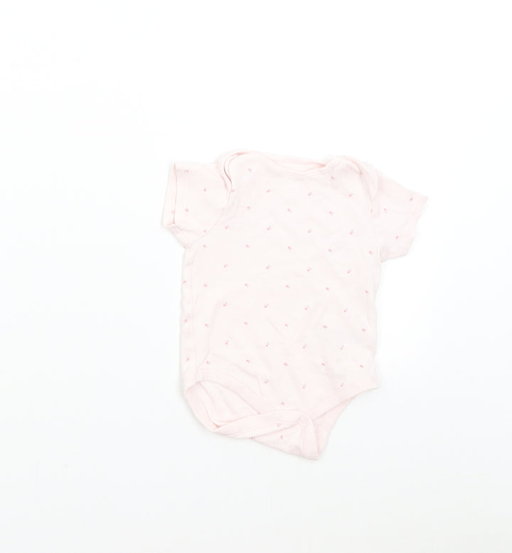 NEXT Baby Pink Floral Babygrow One-Piece Size 0-3 Months