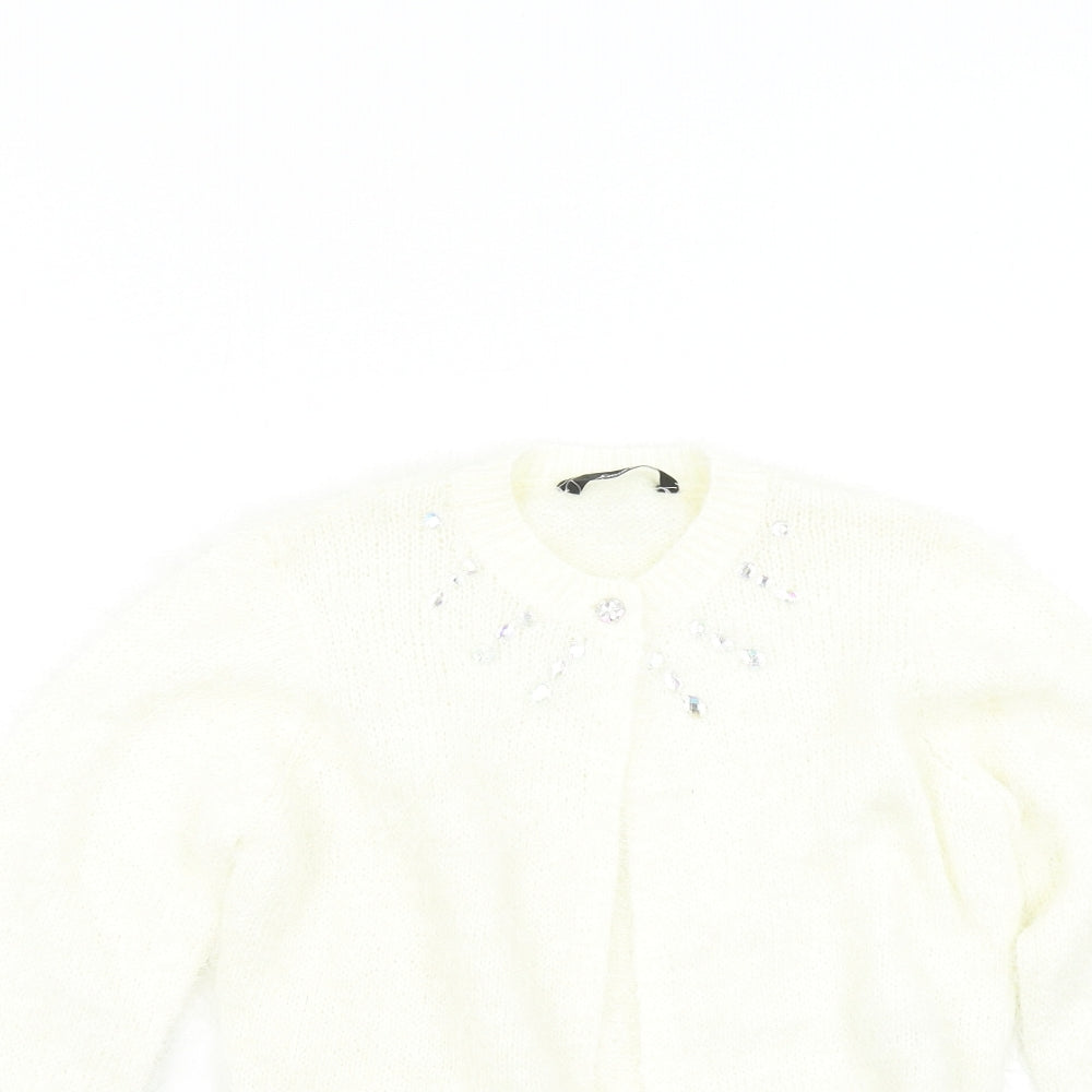 George Boys Ivory  Knit Cardigan Jumper Size 9-10 Years