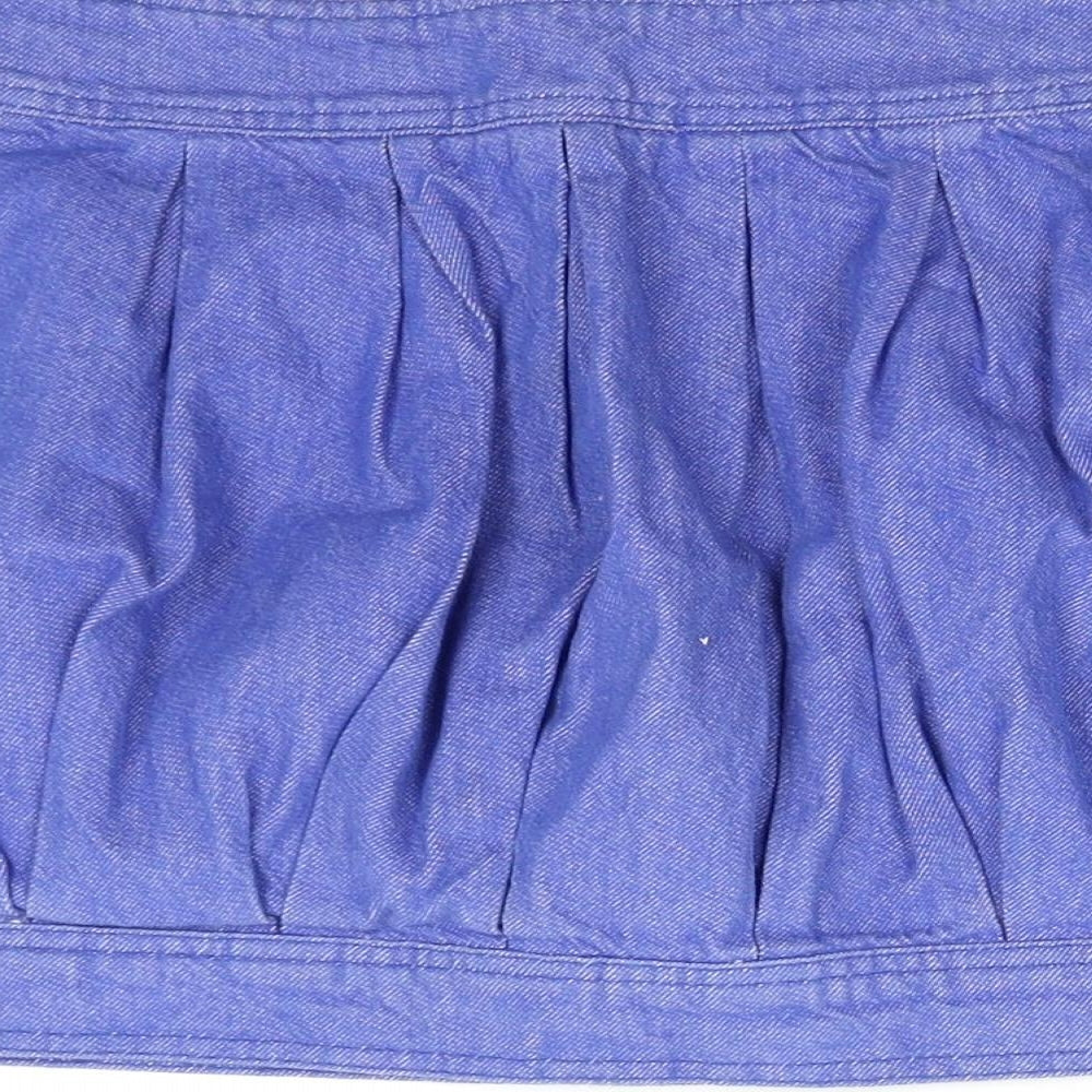 Topshop Womens Blue  Denim Mini Skirt Size 10