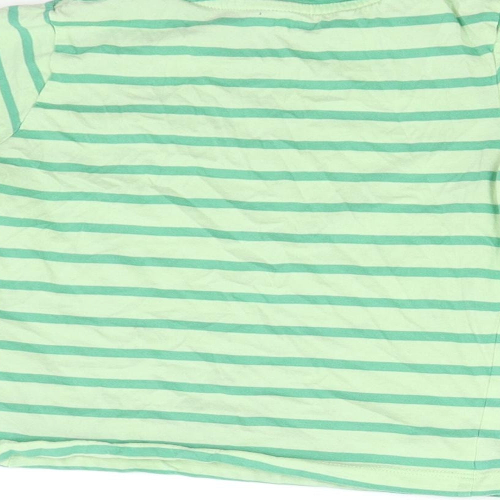 H&M Boys Green Striped  Basic T-Shirt Size 2-3 Years