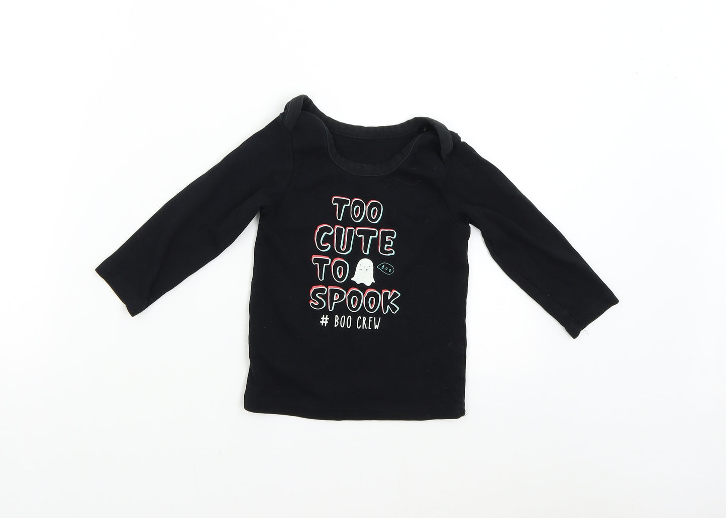 George Baby Black   Basic T-Shirt Size 18-24 Months  - Too Cute