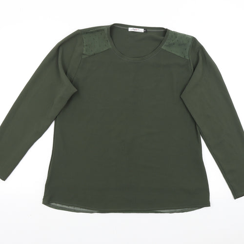 Malhas Womens Green   Basic Blouse Size XL