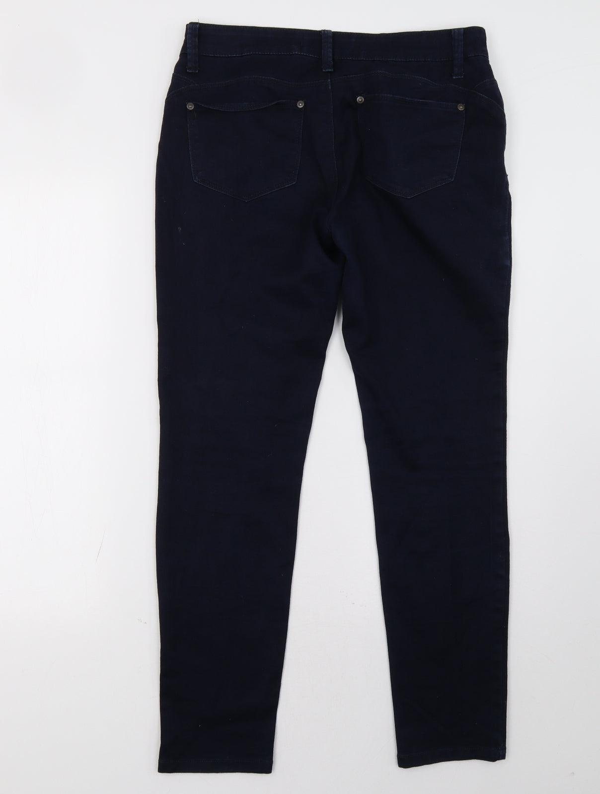 bebe Womens Blue  Denim Straight Jeans Size 12 L30 in